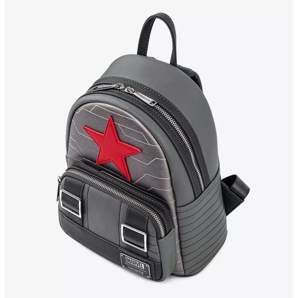 Loungefly Marvel Winter Soldier Mini Backpack and Wallet Set NWT - Picture 6 of 10